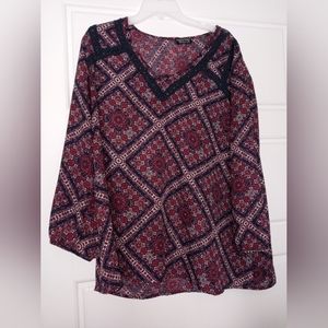 Papermoon boho lightweight blouse plus size 2X